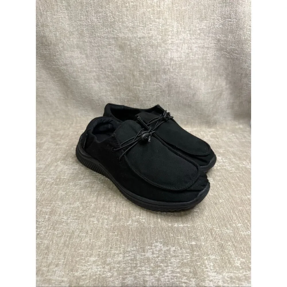 Laforst Women's Canvas Casual Boat Loafer Comfort Shoes Black Size 8